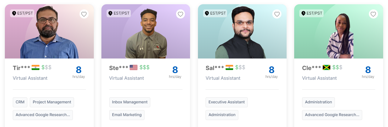 Top Virtual Assistant profiles